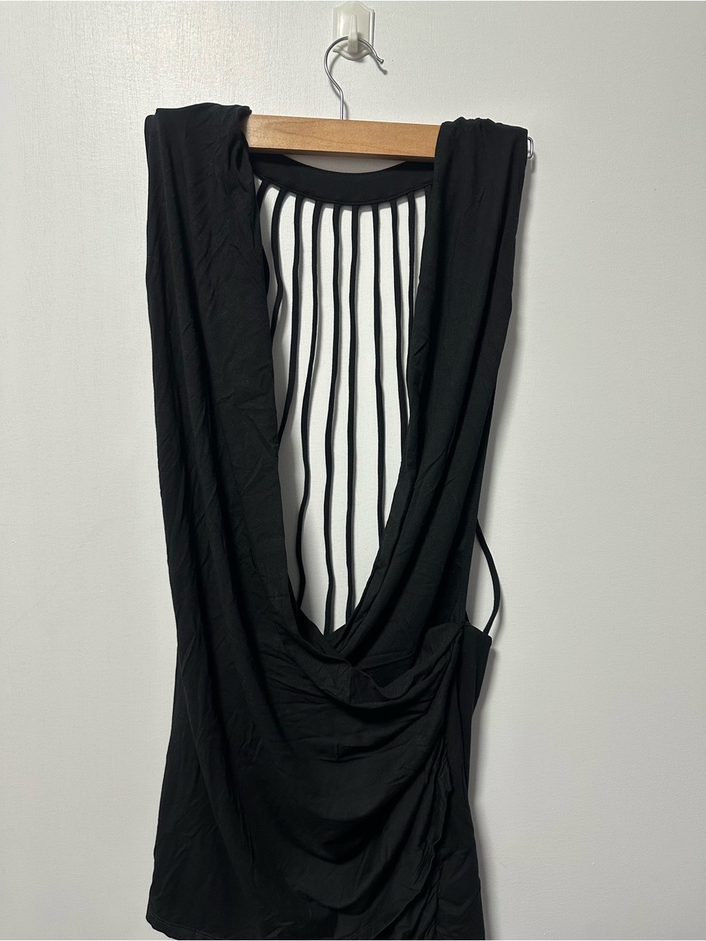 Black Strappy Back Mini Dress